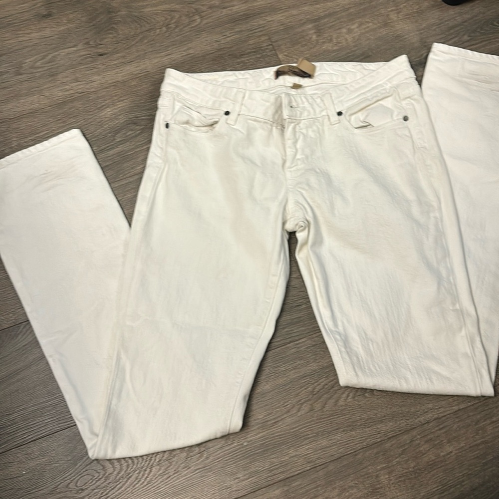 Paige Jeans white Straight Leg Jeansns Size 28